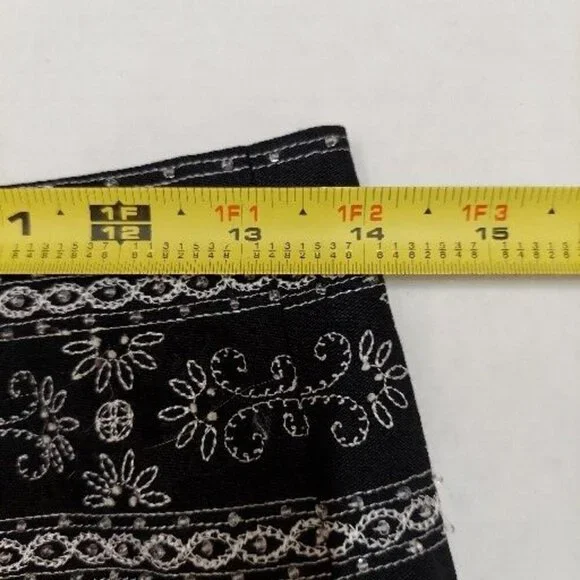 Jane Seymour Signature Embroidered Beaded Black Pencil Skirt 12 Petite - Picture 10 of 12